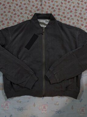 Haider Ackermann Dark Grey Zip-Up Reversible Baseball Jacket